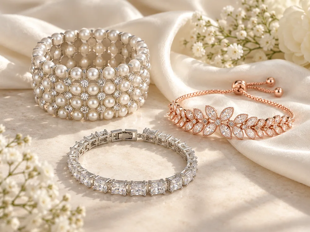Planche d’inspiration de bracelets pour mariées et demoiselles d’honneur