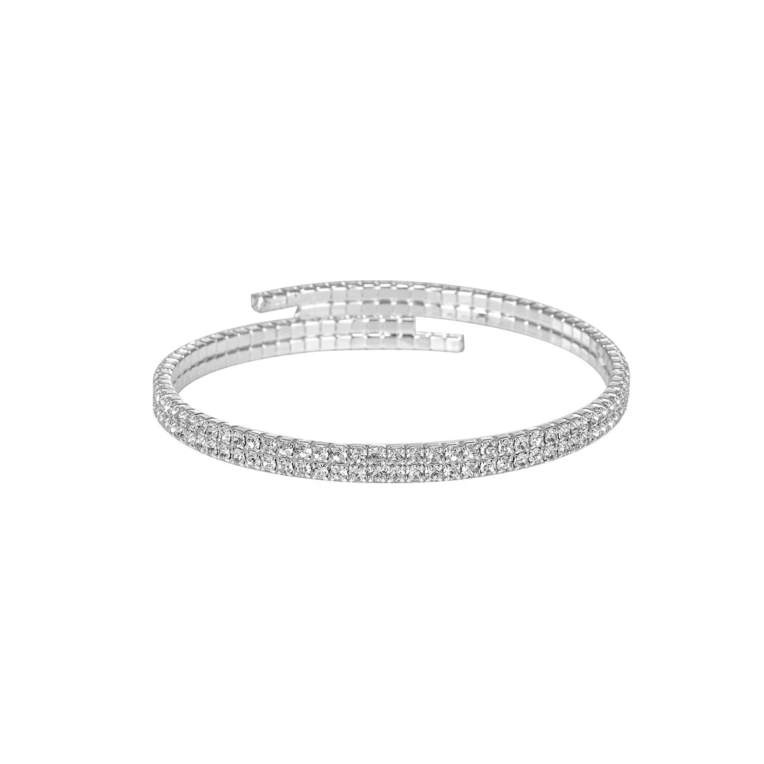 Bracelet manchette minimaliste à cristaux