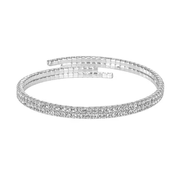 Bracelet manchette minimaliste à cristaux