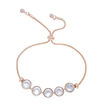 Bracelet à détails effet perle roses et fermoir coulissant