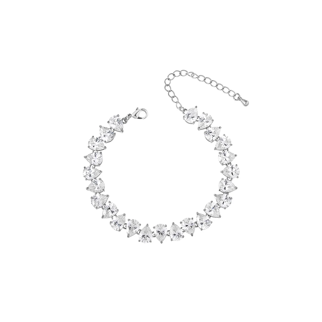 Bracelet à cristaux en goutte poire