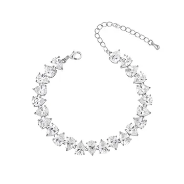 Bracelet à cristaux en goutte poire