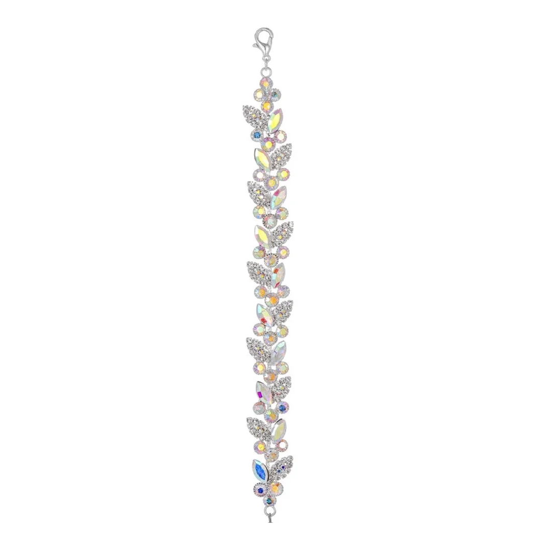 Bracelet floral à cristaux AB