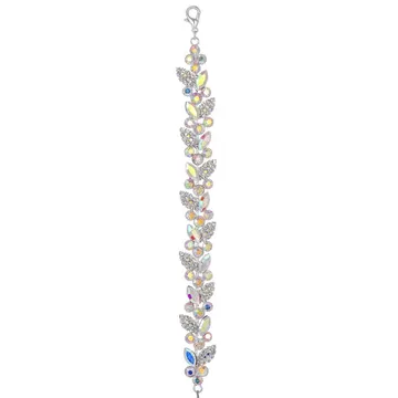 Bracelet floral à cristaux AB