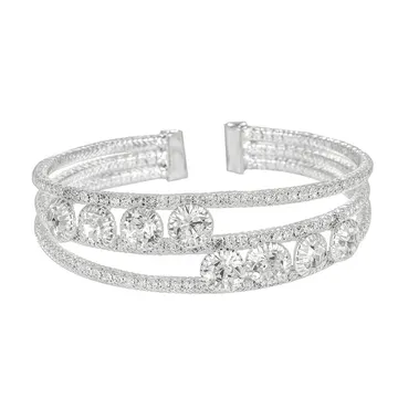 Bracelet à double ligne de cristaux