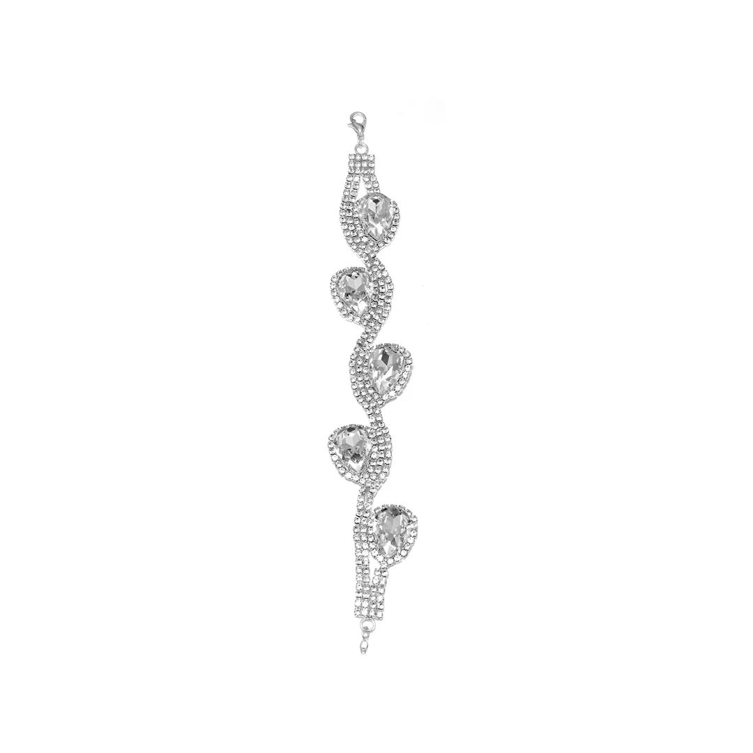 Teardrop Crystal Statement Bracelet