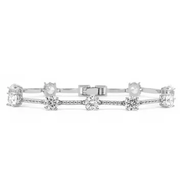 Bracelet tennis à cristaux alternés