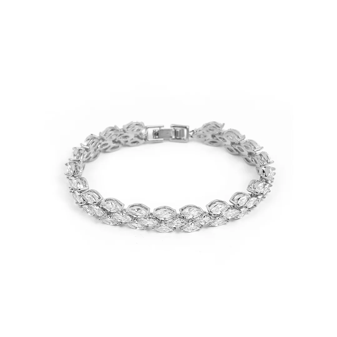Bracelet tennis à cristaux marquise