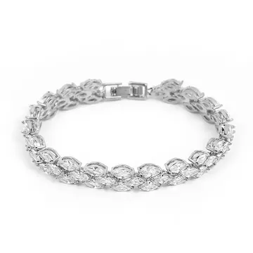 Bracelet tennis à cristaux marquise