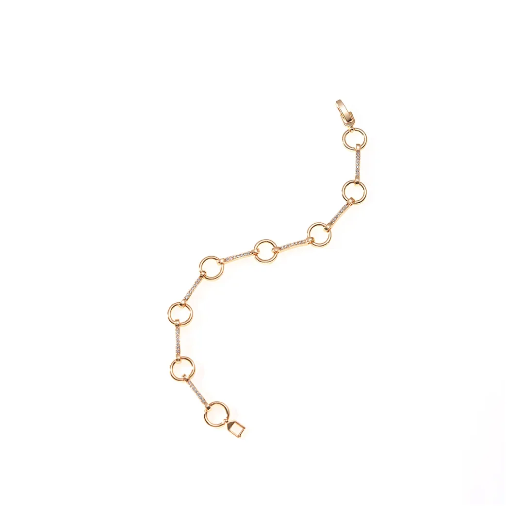 Bracelet chaîne fin à motifs espacés