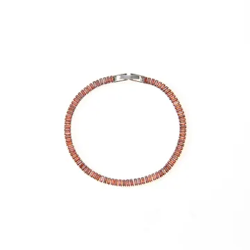 Bracelet à ligne de cristaux couleur rubis
