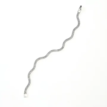 Bracelet à ligne ondulée de cristaux