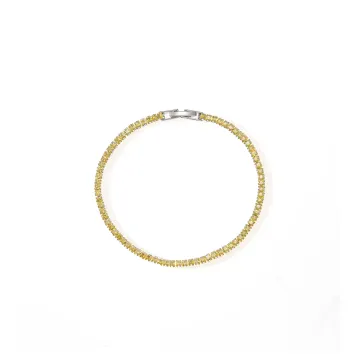 Bracelet fin ton doré à cristaux