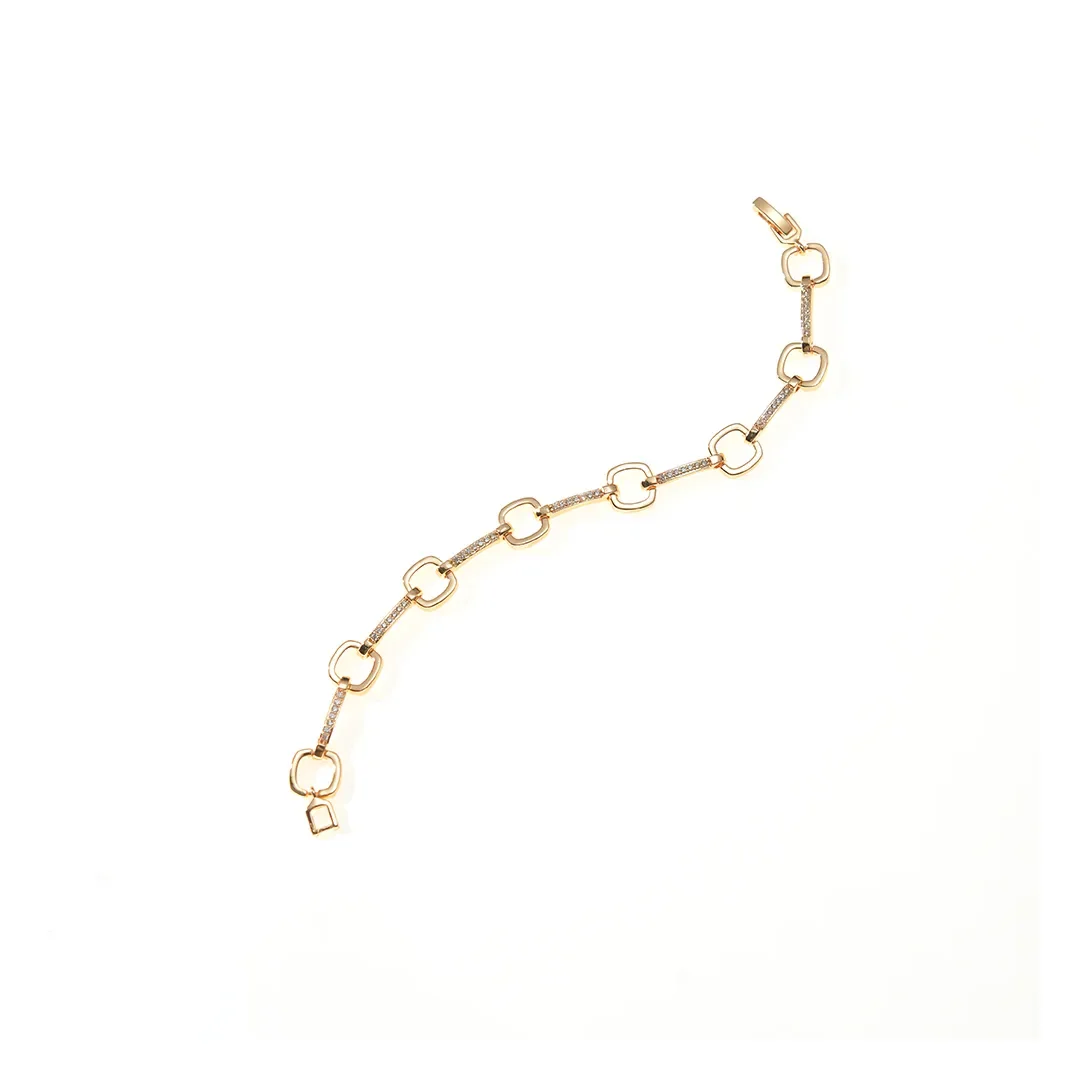Bracelet à petits motifs ovales espacés