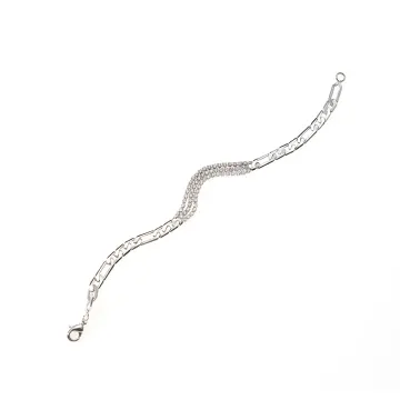 Bracelet à double vague en cristaux