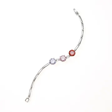 Bracelet à motifs circulaires colorés espacés