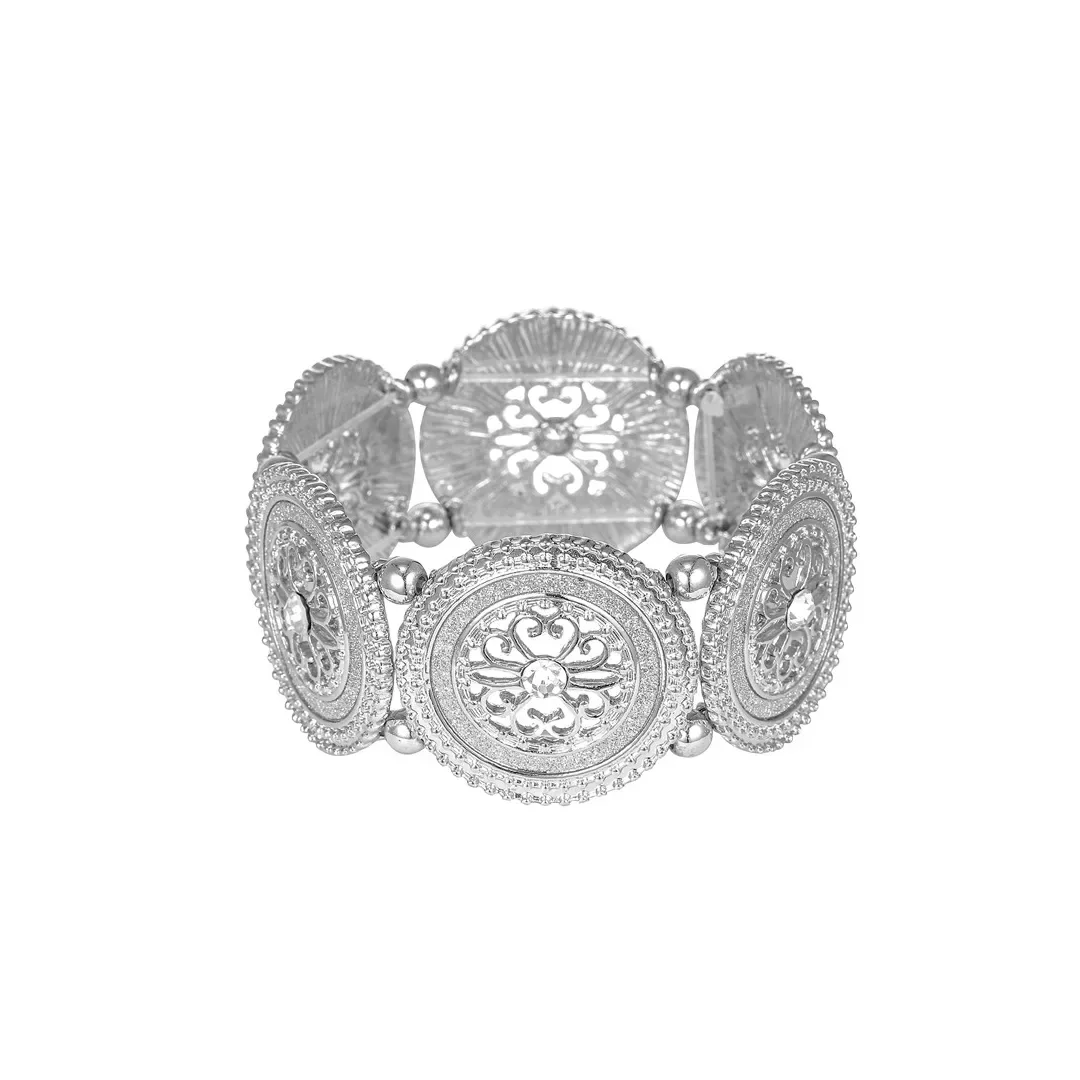 Ornamental Medallion Stretch Bracelet
