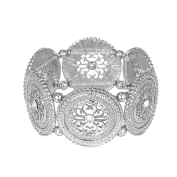 Bracelet extensible à médaillon ornemental