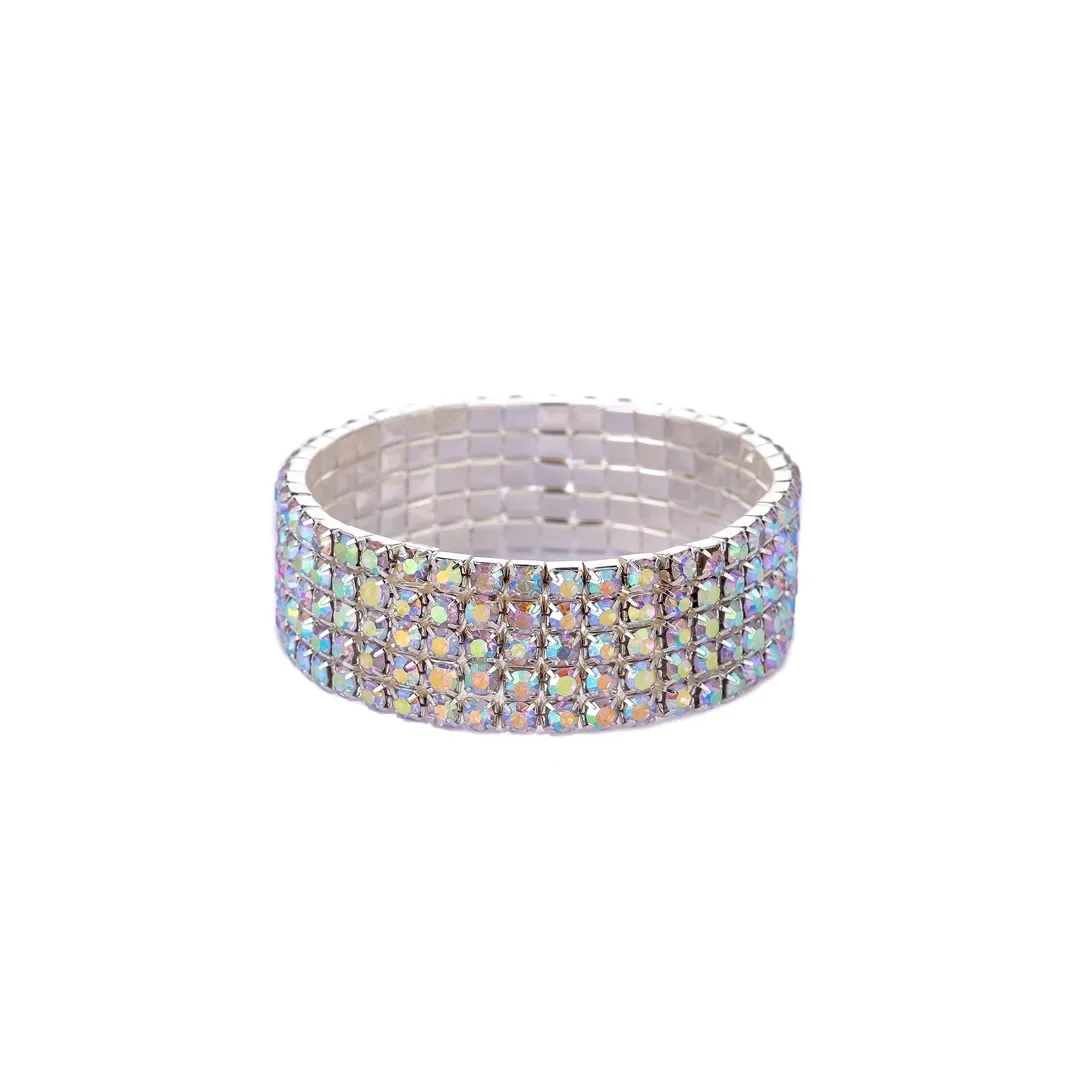Bracelet extensible large à reflets AB