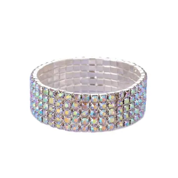 Bracelet extensible large à reflets AB