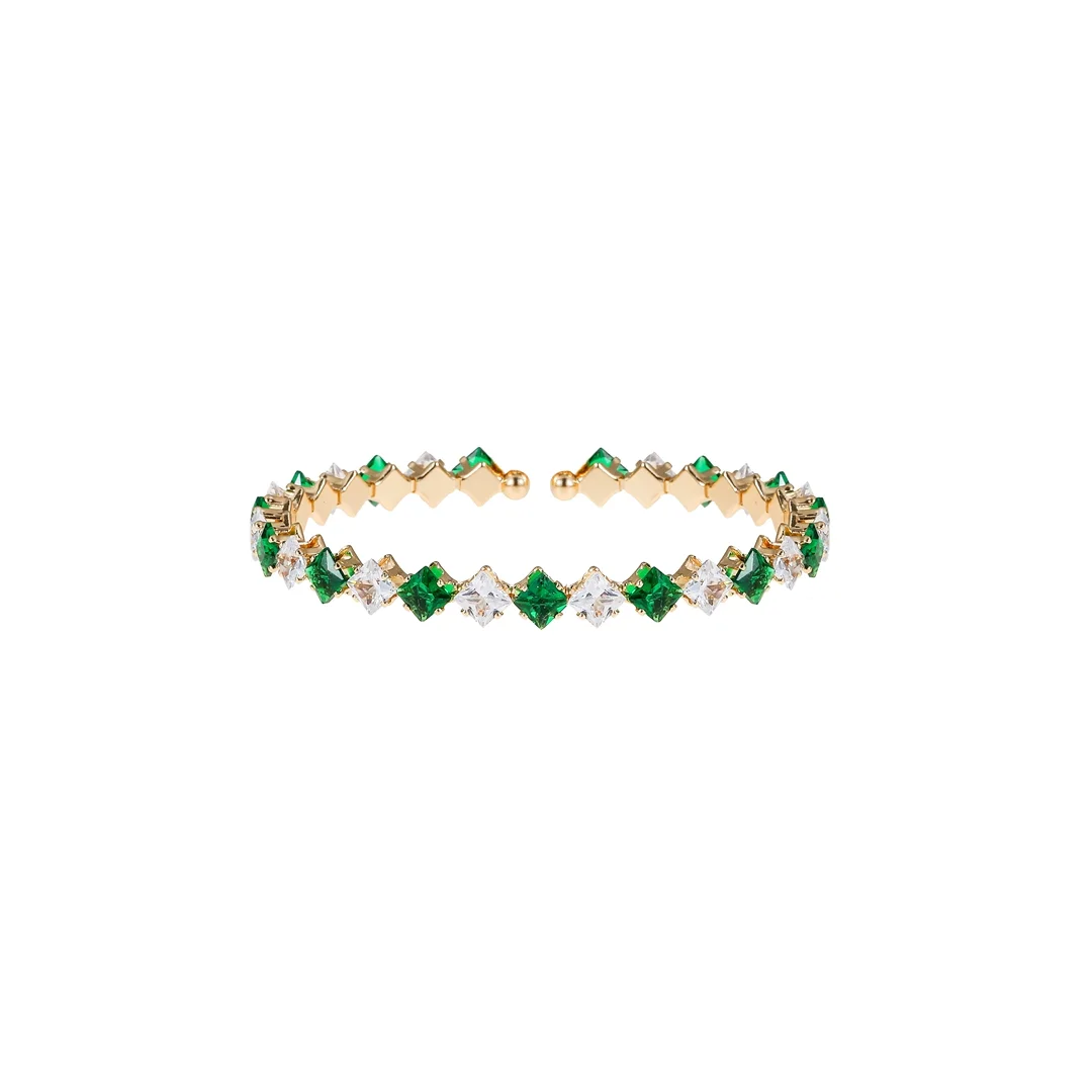 Emerald-color Square Bangle