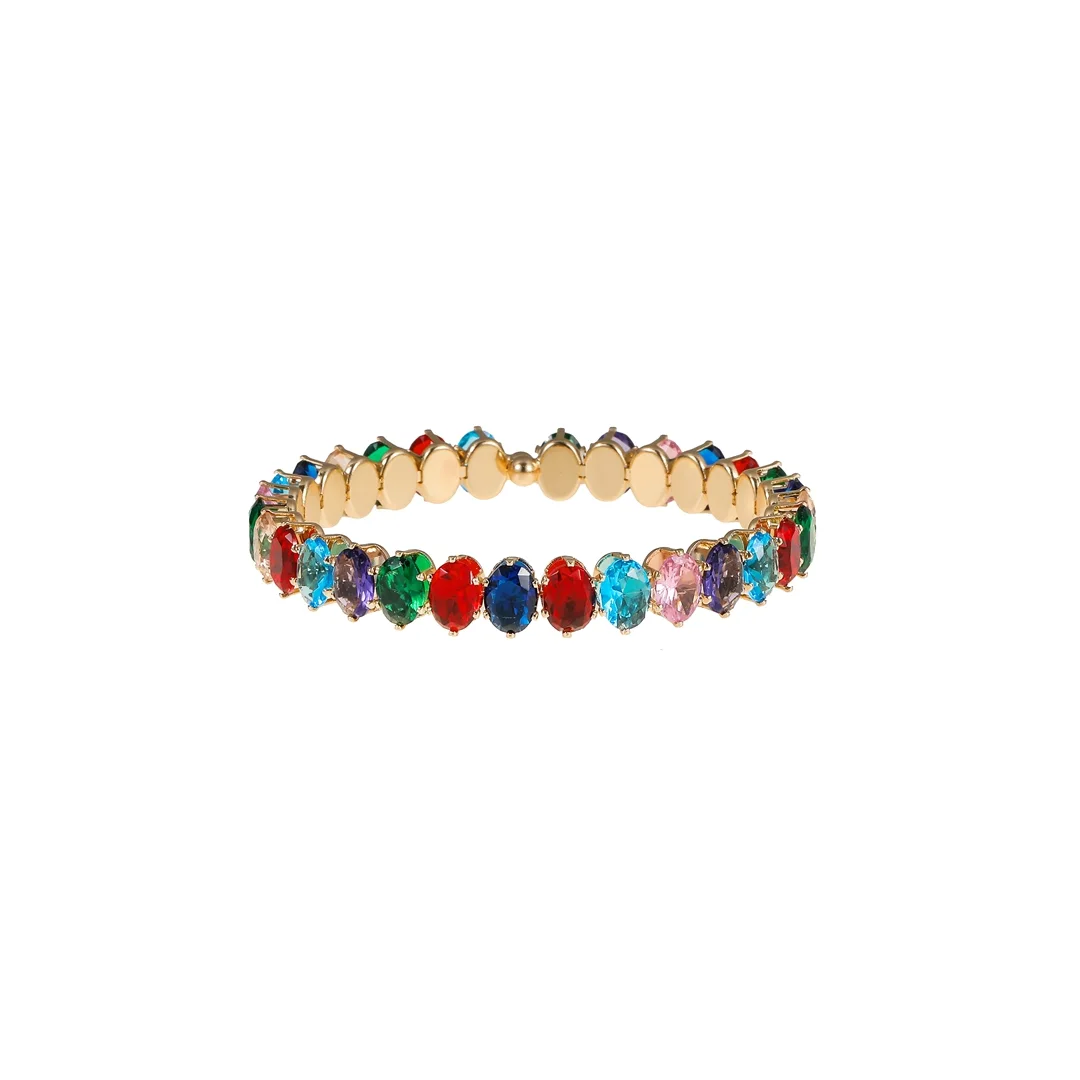 Jonc spirale à ovales multicolores