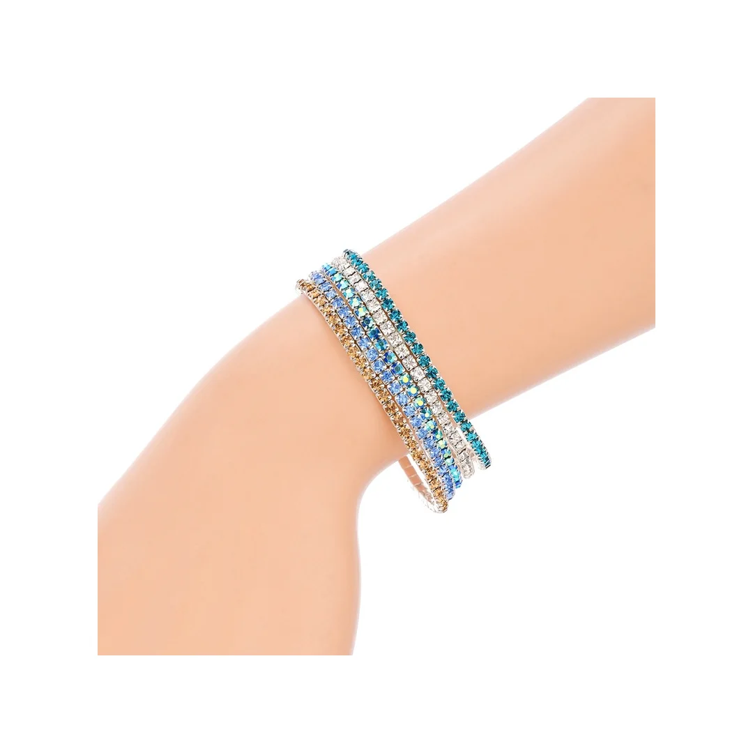 Bracelets aux couleurs froides à superposer