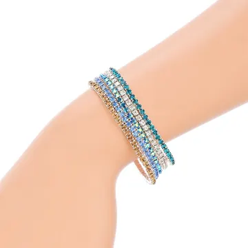 Bracelets aux couleurs froides à superposer
