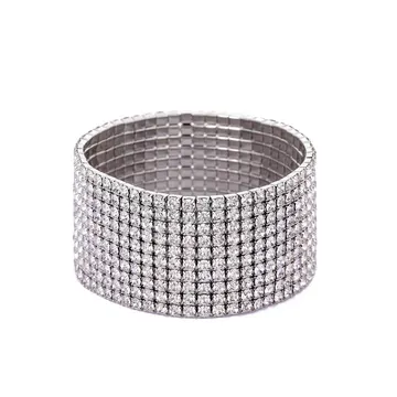 Bracelet large à cristaux incolores AB