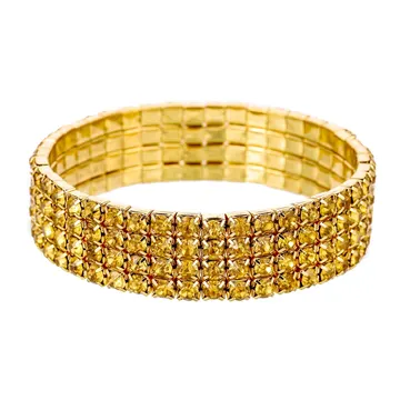 Bracelet extensible multirang aux tons dorés chauds